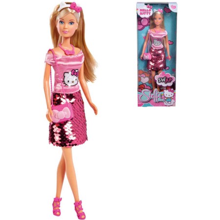 SIMBA Panenka Steffi 29cm Hello Kitty set s doplňky flitrová sukně