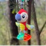 PLAYGRO PLYŠ Papoušek baby závěsný chrastící s klipem pro miminko