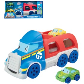 Teamsterz Auto Tiny transportér set se 2 soft baby autíčky s očima plast