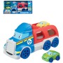 Teamsterz Auto Tiny transportér set se 2 soft baby autíčky s očima plast