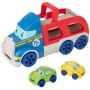 Teamsterz Auto Tiny transportér set se 2 soft baby autíčky s očima plast