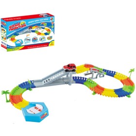 Dráha variabilní Go Go Flexile Track set 96ks s točnou a autem na baterie Světlo