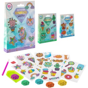 GRAFIX Diamantové samolepky kreativní set lepení kamínků diamond painting 3 druhy