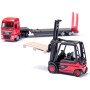 SIKU Auto tahač MAN + vysokozdvižný vozík Linde Forklift kov 1763