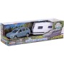 KIDS GLOBE Traffic auto Volvo EX90 set s karavanem zpětný chod kov