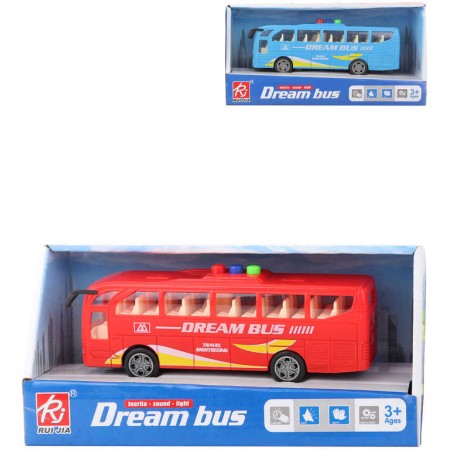 Autobus Dream Bus 17cm na baterie Světlo Zvuk 2 barvy v krabici