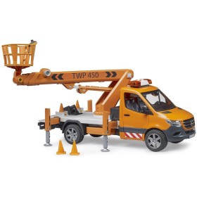 BRUDER 02679 Auto MB Sprinter s montážní plošinou model na baterie Světlo Zvuk