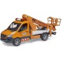 BRUDER 02679 Auto MB Sprinter s montážní plošinou model na baterie Světlo Zvuk