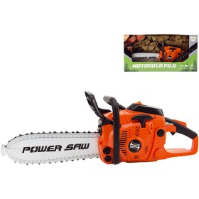 Pila dětská motorová řetězová funkční na baterie Světlo Zvuk plast