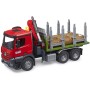 BRUDER 03669 Auto MB Arocs nákladní s jeřábem na dřevo model 1:16 plast