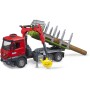 BRUDER 03669 Auto MB Arocs nákladní s jeřábem na dřevo model 1:16 plast