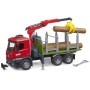 BRUDER 03669 Auto MB Arocs nákladní s jeřábem na dřevo model 1:16 plast