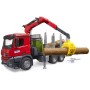 BRUDER 03669 Auto MB Arocs nákladní s jeřábem na dřevo model 1:16 plast
