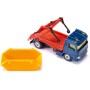 SIKU Auto s kontejnerem svoz komunálního odpadu model kov 1298