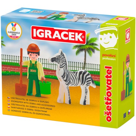 EFKO IGRÁČEK Ošetřovatel povolání set figurka kloubová se zebrou