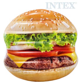 INTEX Lehátko nafukovací Hamburger 145x142cm matrace s úchyty na vodu 58780