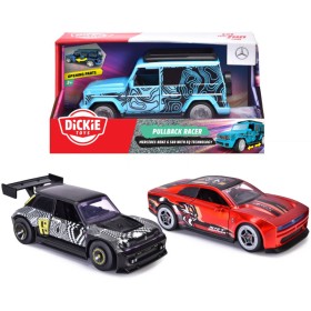 DICKIE Auto sportovní Pullback Racer 15cm na setrvačník 3 druhy