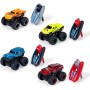 DICKIE Auto off-road Key Racer velká kola set s vystřelovačem 4 druhy kov