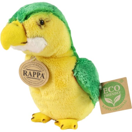 PLYŠ Pták papoušek zelený 15cm Eco-Friendly *PLYŠOVÉ HRAČKY*