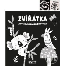 Knížka baby vysoce kontrastní leporelo zvířátka pro miminko