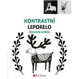 Knížka baby kontrastní leporelo roztomilá zvířátka pro miminko