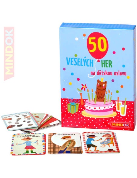 MINDOK HRA 50 Veselých her na dětskou oslavu *SPOLEČENSKÉ HRY*