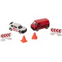 Teamsterz auto závodní set s dodávkou a doplňky Rapid Racers 2 druhy kov
