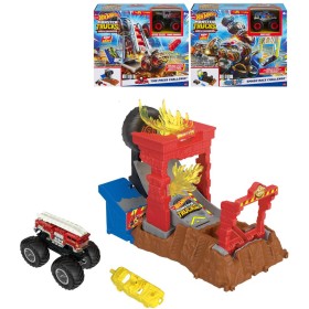 MATTEL HOT WHEELS Monster Trucks Aréna: Závodní výzva set s autem 3 druhy