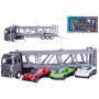 Přepravník aut kovový transportér set se 3 auty volný chod