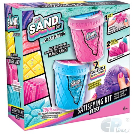 EP Line So Sand kouzelný písek set 2 kelímky s nástroji a doplňky různé barvy