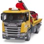 BRUDER 03552 Auto Scania Super 560R odtahovka + roadster na baterie Světlo Zvuk