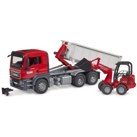 BRUDER 03767 Auto MAN TGS LKW s kontejnerem + nakladač Schäffer model 1:16