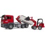 BRUDER 03767 Auto MAN TGS LKW s kontejnerem + nakladač Schäffer model 1:16
