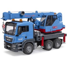 BRUDER 03771 MAN TGS Autojeřáb modrý model 1:16 na baterie Světlo Zvuk