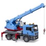 BRUDER 03771 MAN TGS Autojeřáb modrý model 1:16 na baterie Světlo Zvuk