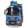 BRUDER 03771 MAN TGS Autojeřáb modrý model 1:16 na baterie Světlo Zvuk