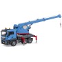 BRUDER 03771 MAN TGS Autojeřáb modrý model 1:16 na baterie Světlo Zvuk