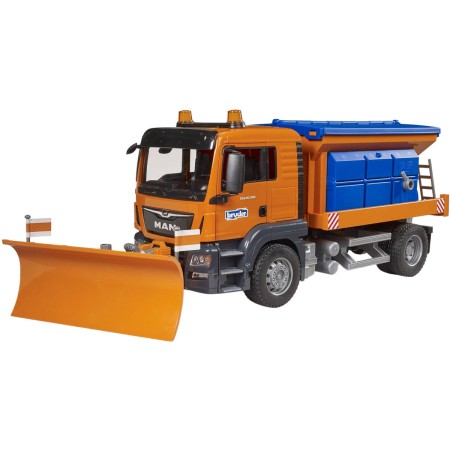 BRUDER 03785 Auto MAN TGS Odklízecí vozidlo sypač s radlicí model 1:16 plast
