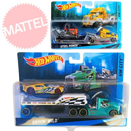 MATTEL HOT WHEELS Tahač s autem 6druhů