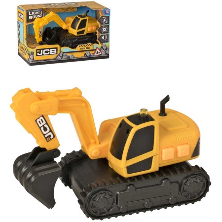 JCB Rypadlo pásový bagr pracovní stroj na baterie Světlo Zvuk plast