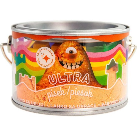EP Line Ultra písek kinetický magický 200g oranžový s glitry s formičkami v plechovce
