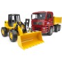 BRUDER 02752 Auto MAN TGA nákladní sklápěčka + čelní nakladač FR130 plast