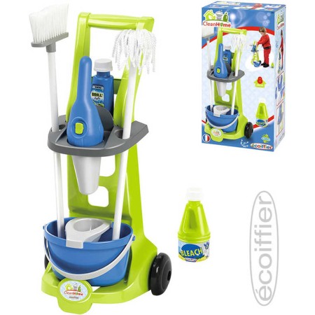 ECOIFFIER Vozík dětský uklízecí set s ručním vysavačem plast
