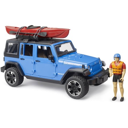 BRUDER 02529 Auto Jeep Wrangler Rubicon Unlimited s kajakem model 1:16 plast