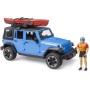 BRUDER 02529 Auto Jeep Wrangler Rubicon Unlimited s kajakem model 1:16 plast