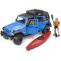 BRUDER 02529 Auto Jeep Wrangler Rubicon Unlimited s kajakem model 1:16 plast