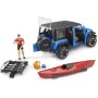 BRUDER 02529 Auto Jeep Wrangler Rubicon Unlimited s kajakem model 1:16 plast
