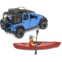 BRUDER 02529 Auto Jeep Wrangler Rubicon Unlimited s kajakem model 1:16 plast