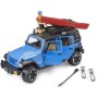 BRUDER 02529 Auto Jeep Wrangler Rubicon Unlimited s kajakem model 1:16 plast