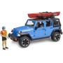 BRUDER 02529 Auto Jeep Wrangler Rubicon Unlimited s kajakem model 1:16 plast